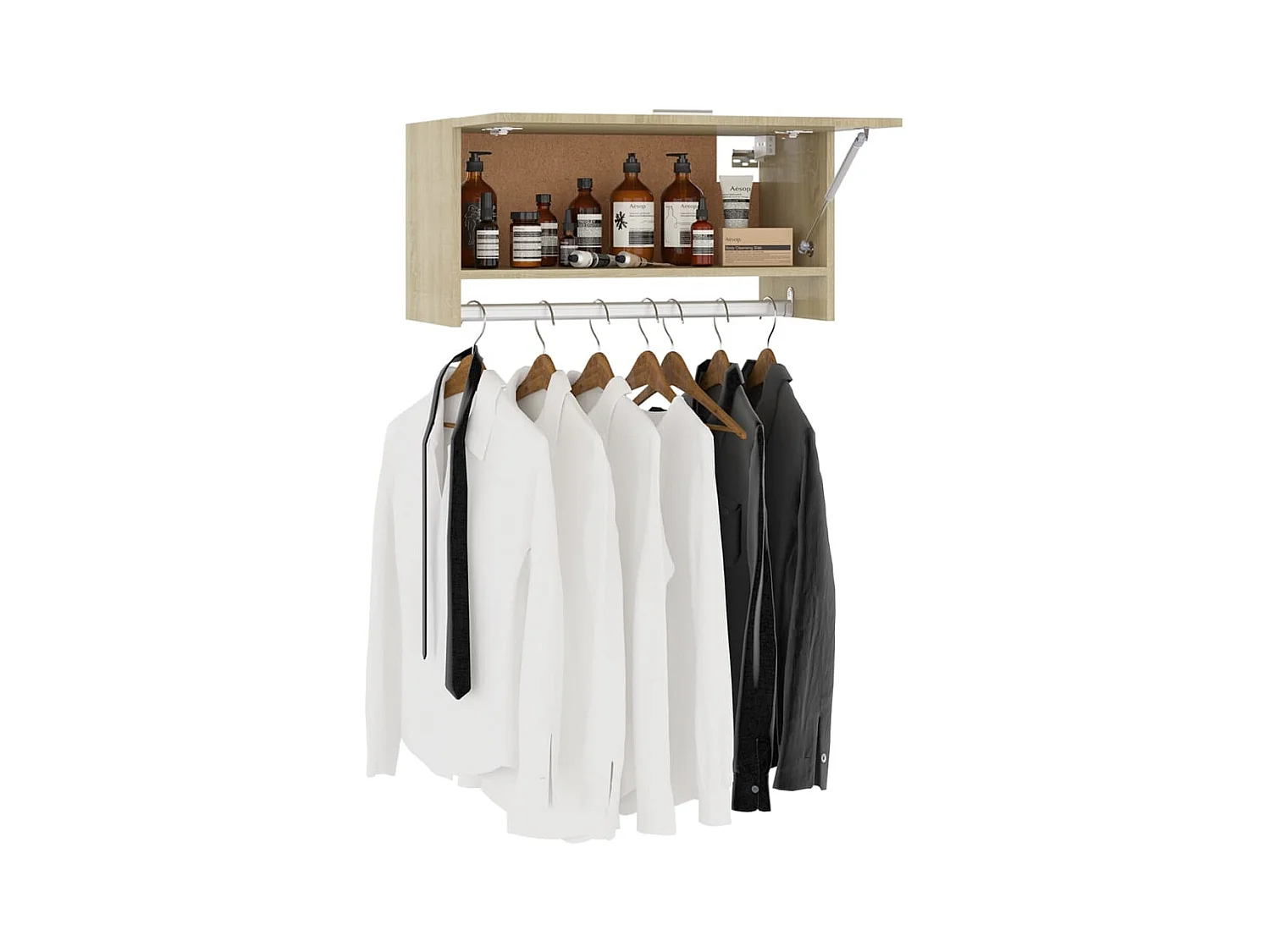 Sonoma eiken kledingkast 70x32,5x35 cm bewerkt hout