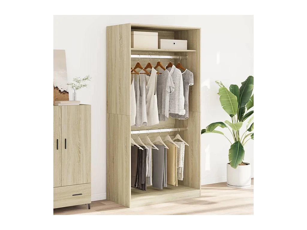Sonoma Eiken Kledingkast 100x50x200 cm Spaanplaat