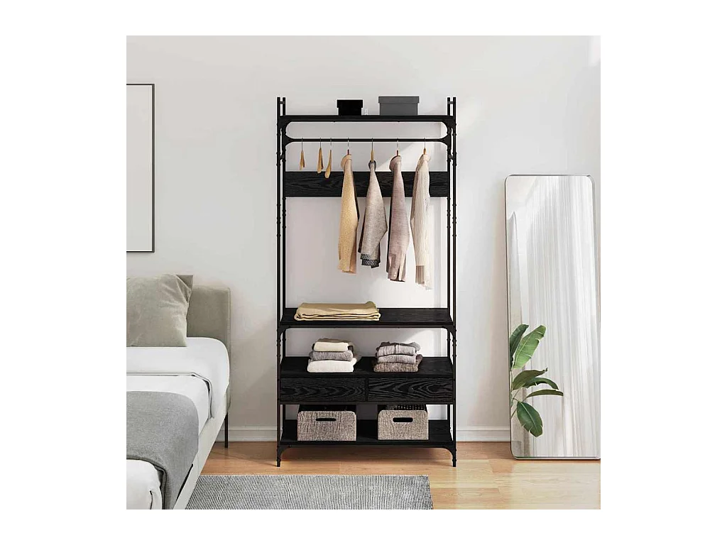 Armoire Chêne noir 89 x 39 x 184.5 cm Bois d'ingénierie