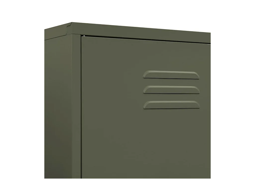 Olijfgroene kledingkast 90x50x180 cm staal