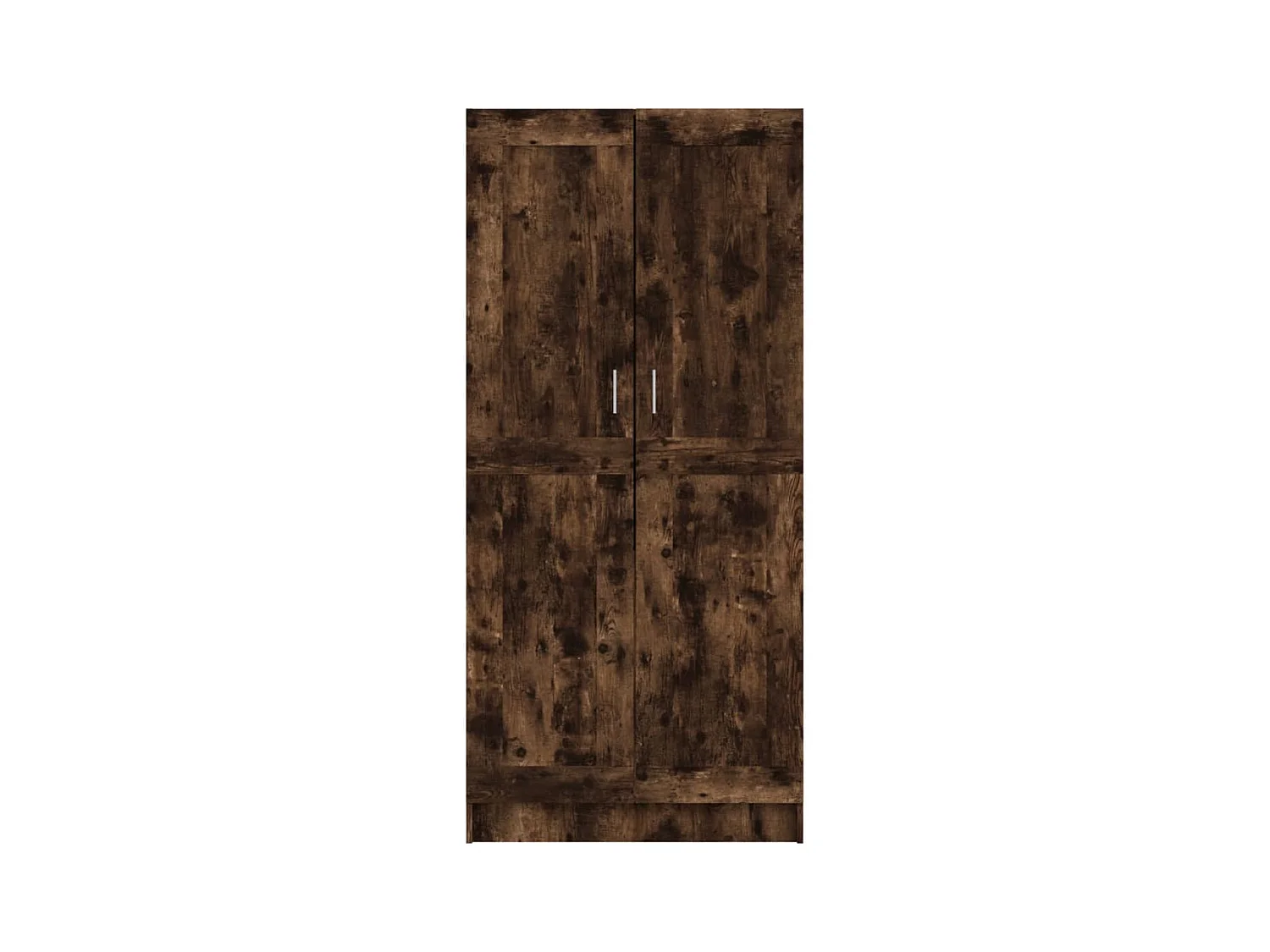 Gerookte eikenhouten kledingkast 82,5x51,5x180 cm, bewerkt hout