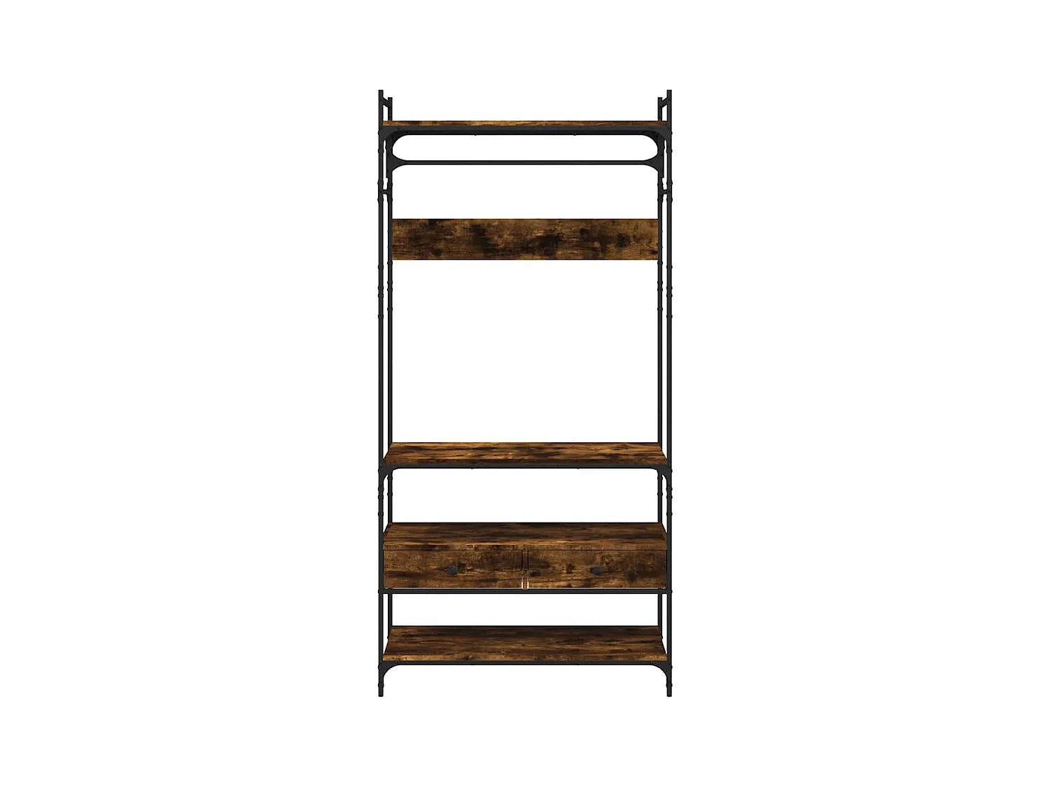 Armoire à tiroirs chêne fumé 89x39x184,5 cm bois d'ingénierie