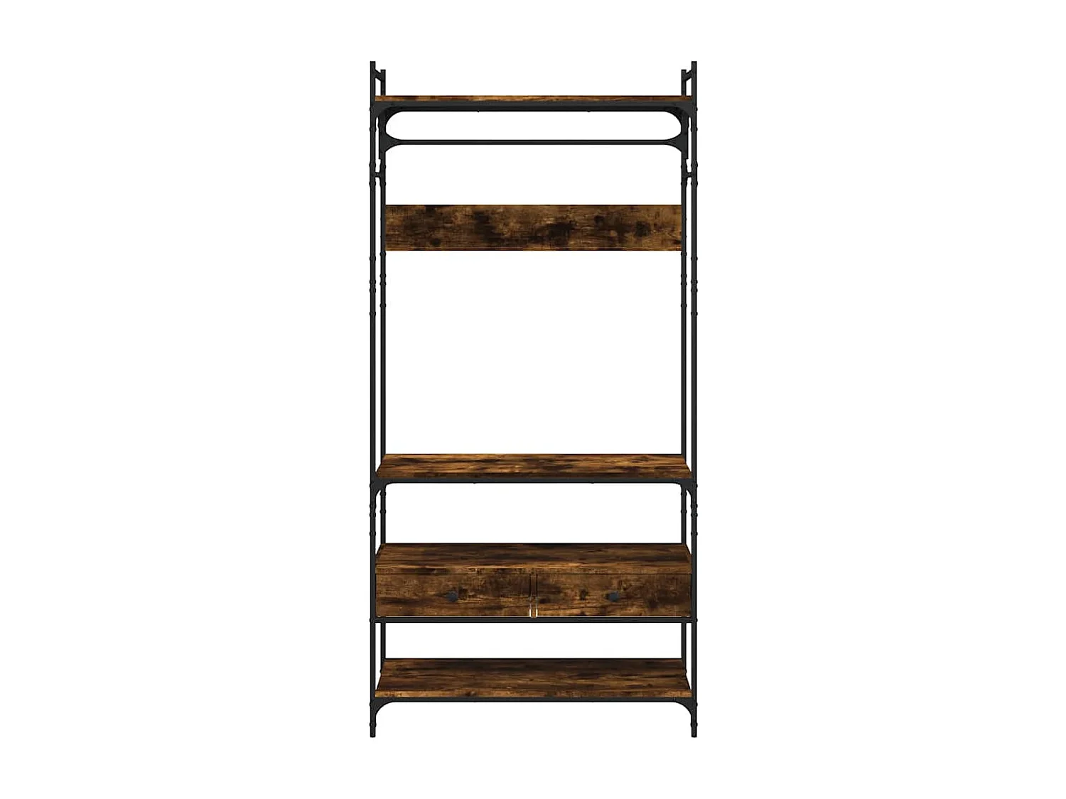 Mobiletto con cassetti in rovere affumicato 89x39x184,5 cm in legno ingegnerizzato