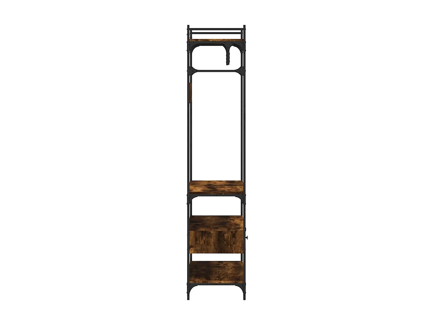 Mobiletto con cassetti in rovere affumicato 89x39x184,5 cm in legno ingegnerizzato