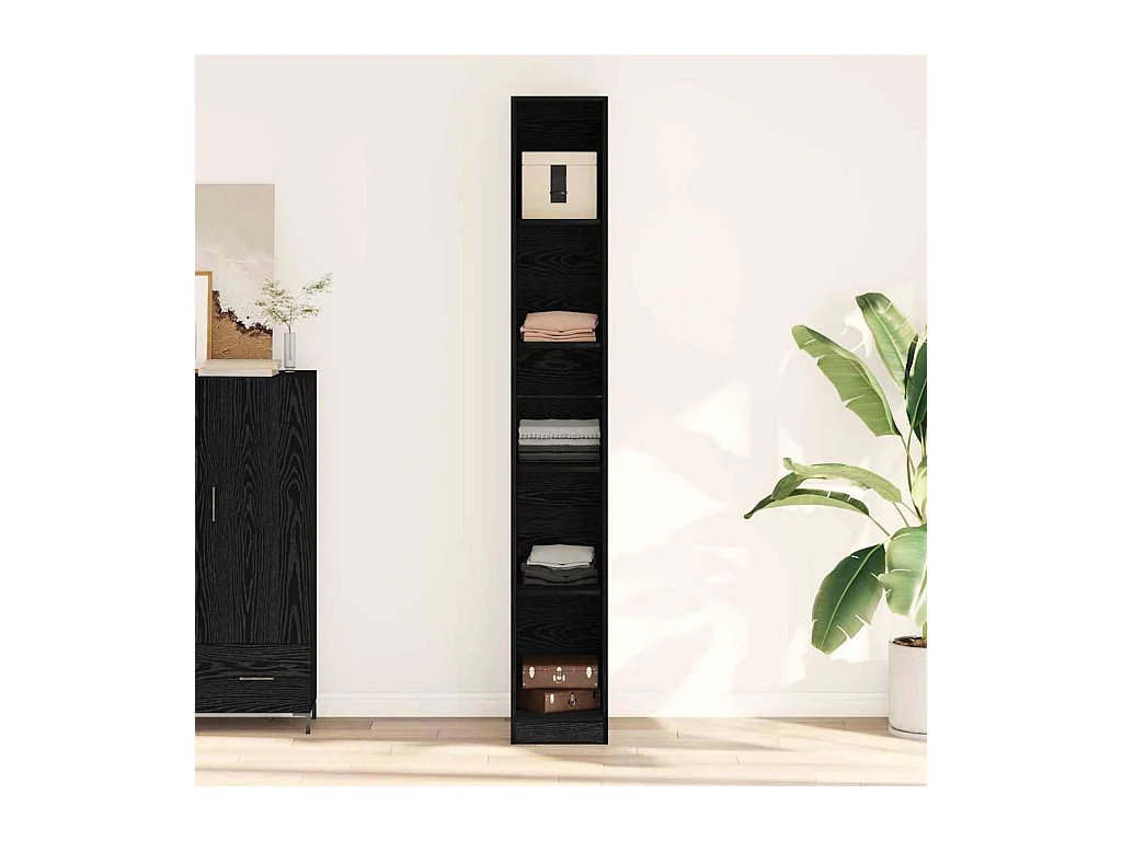 Armoire Chêne noir 30 x 50 x 200 cm Bois d'ingénierie