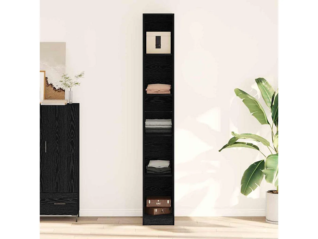 Armoire Chêne noir 30 x 50 x 200 cm Bois d'ingénierie