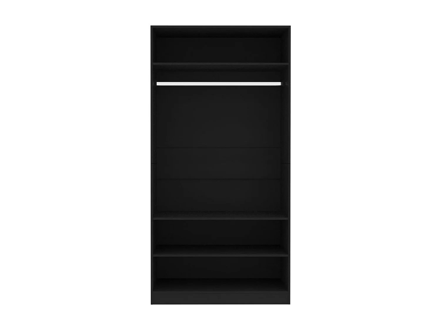 Armadio nero 100 x 50 x 200 cm Legno ingegnerizzato