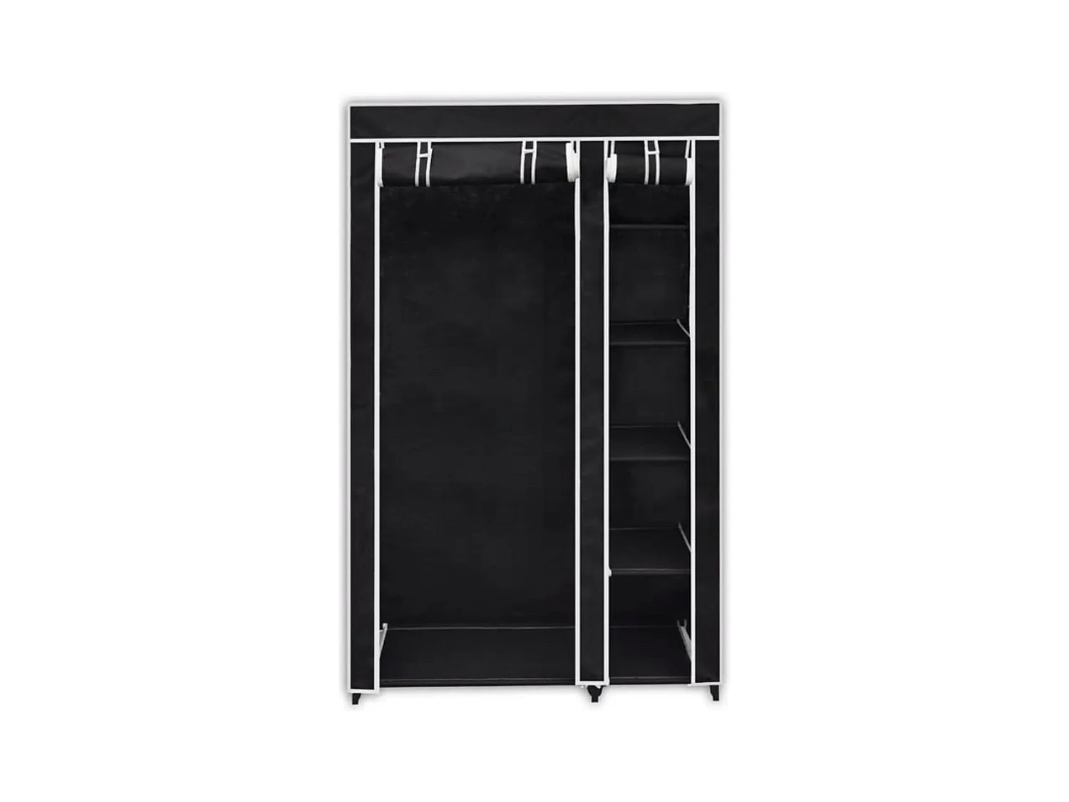 Opvouwbare kledingkast Zwart 110 x 45 x 175 cm