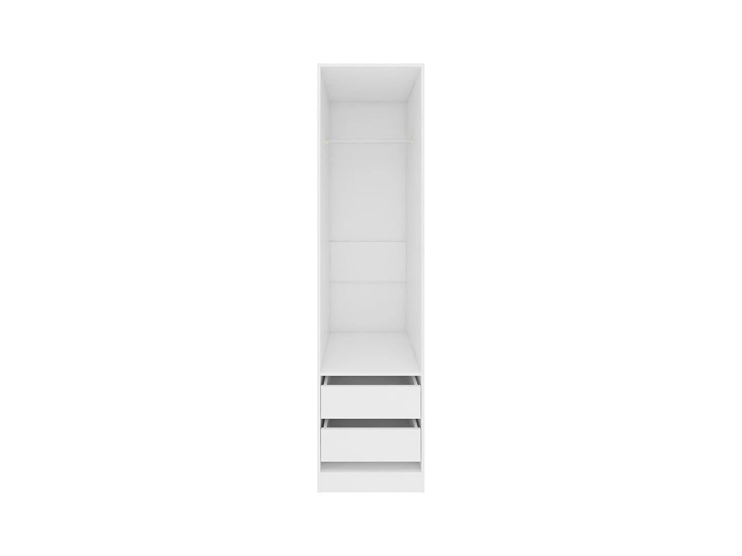 Kledingkast met lades Wit 50x50x200 cm Technisch hout