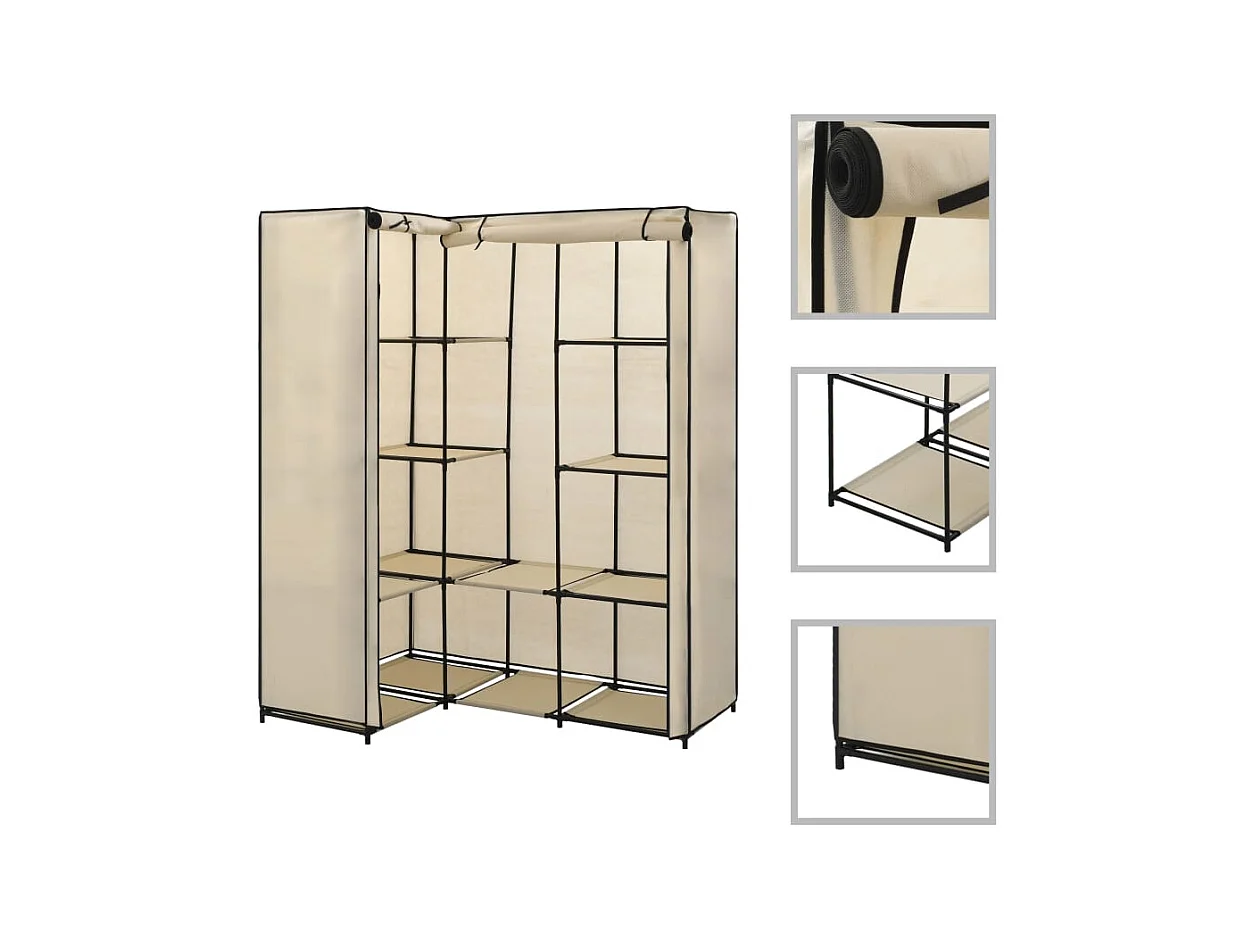Armario esquinero Crema 130 x 87 x 169 cm
