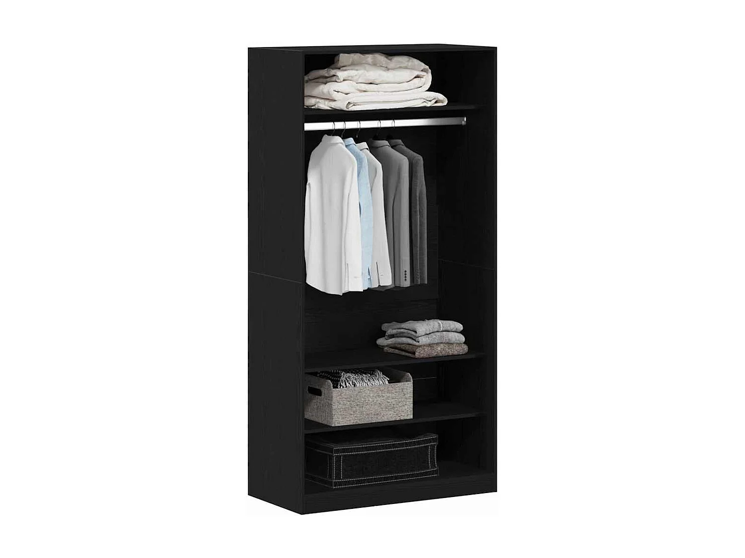 Armoire Chêne noir 100 x 50 x 200 cm Bois d'ingénierie