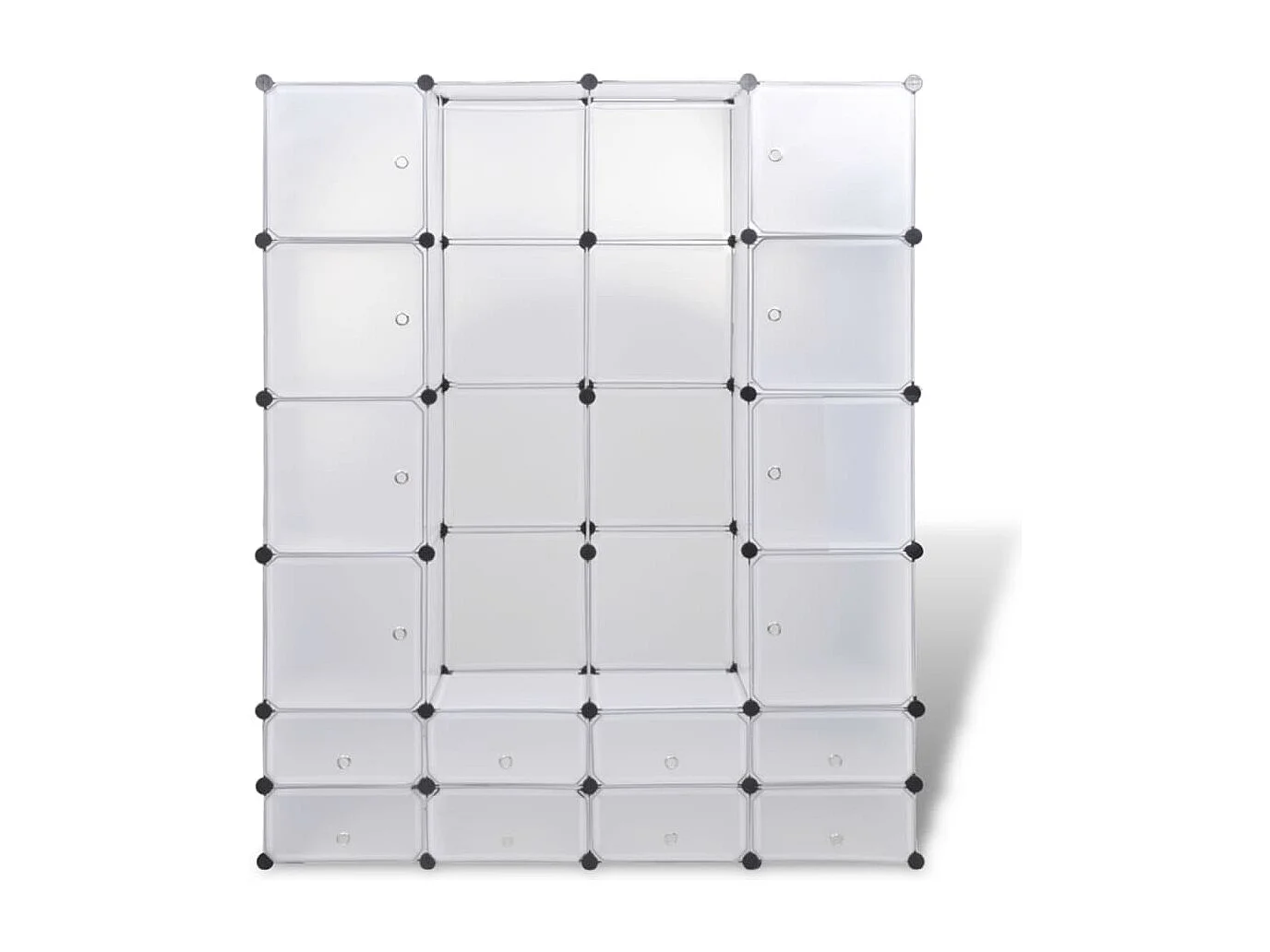 Mobile componibile con 18 scomparti, bianco, 37x146x180,5 cm