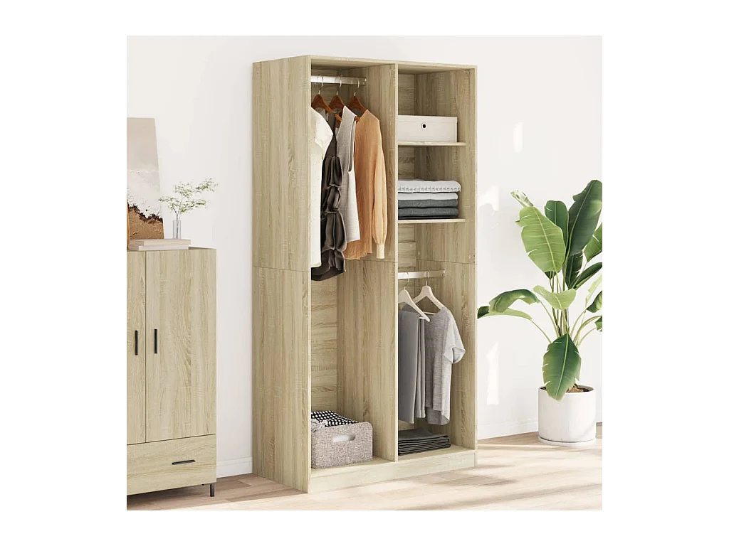 Sonoma Eiken Kledingkast 100x50x200 cm Spaanplaat