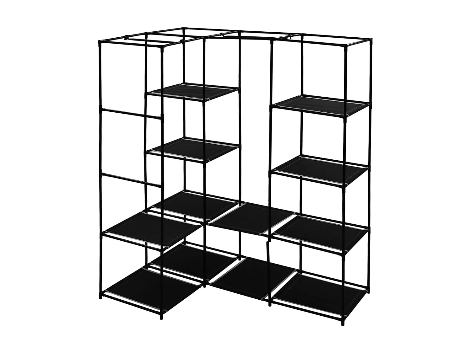 Armario esquinero negro 130x87x169 cm