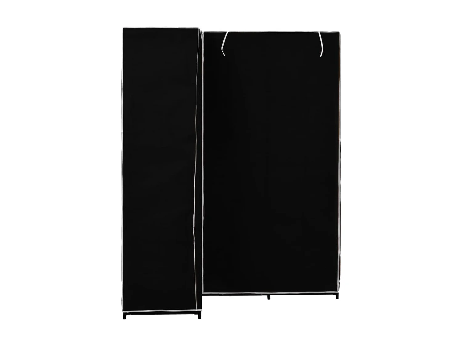 Armadio angolare nero 130x87x169 cm