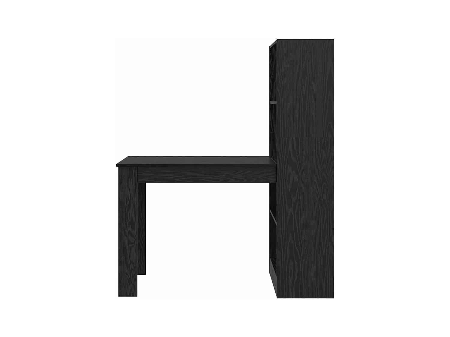 Scrivania in rovere nero 122 x 67 x 145 cm in legno ingegnerizzato