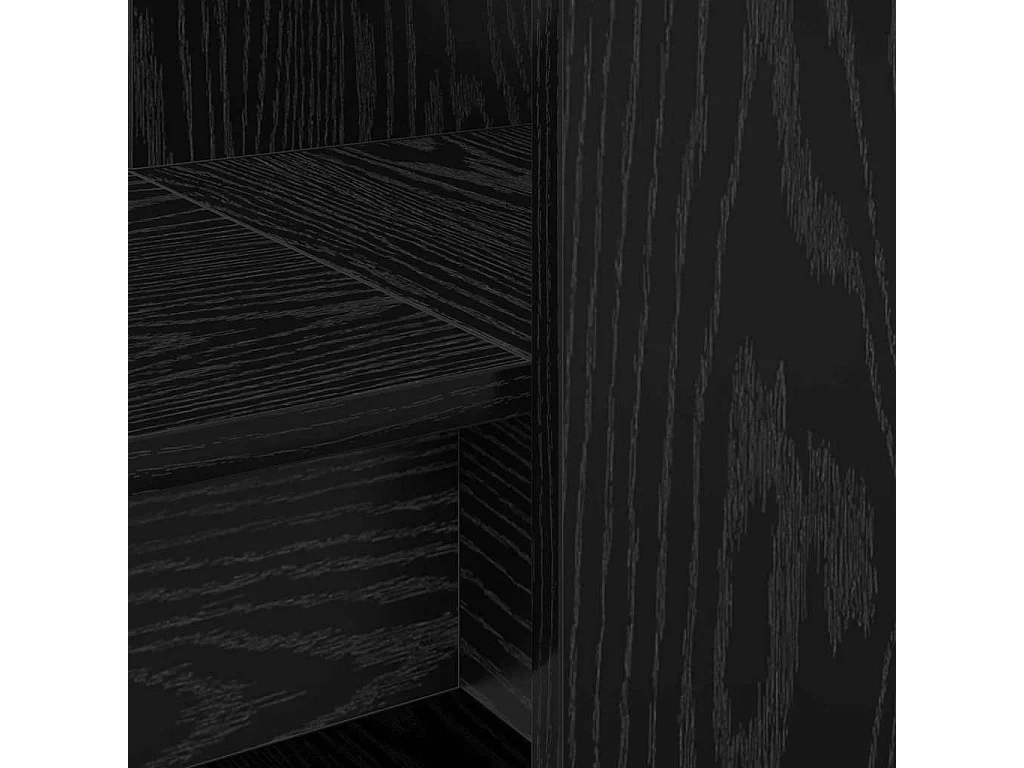 Scrivania in rovere nero 122 x 67 x 145 cm in legno ingegnerizzato