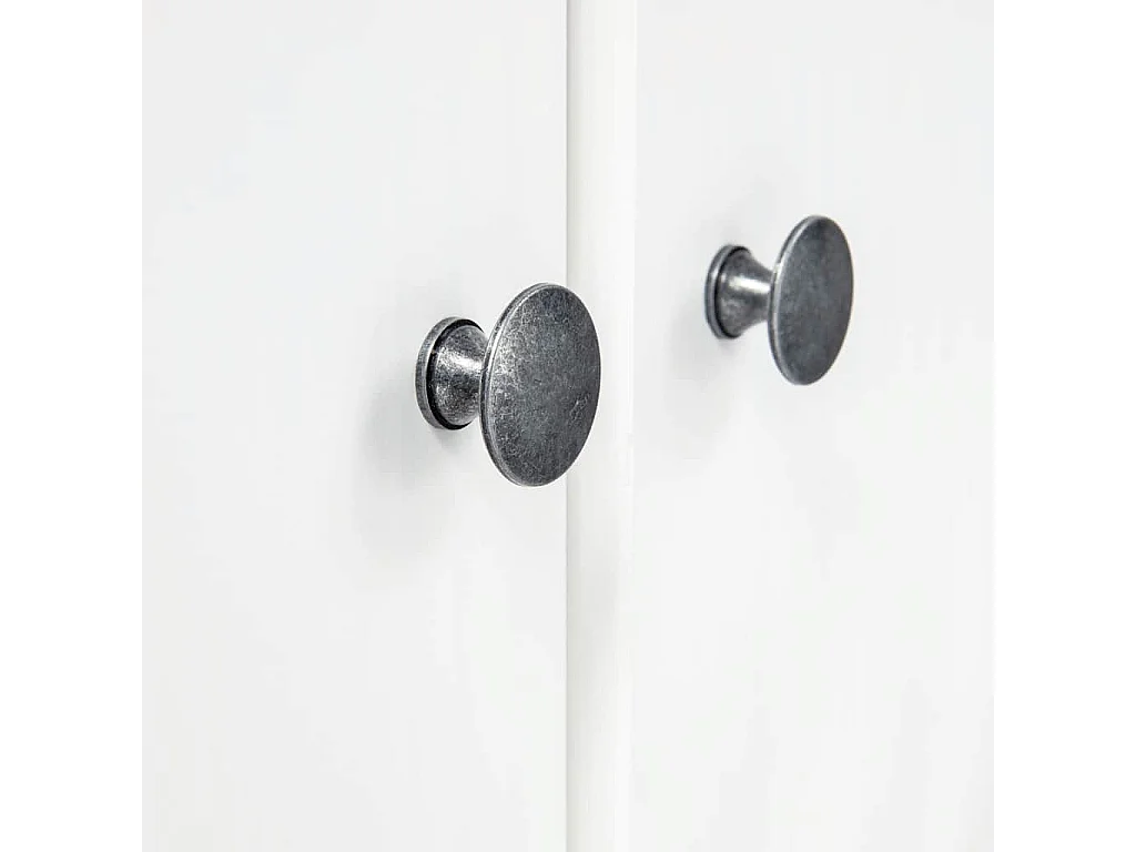 Garde-robe à 2 portes Hill Blanc 89x50x170cm Bois de pin solide