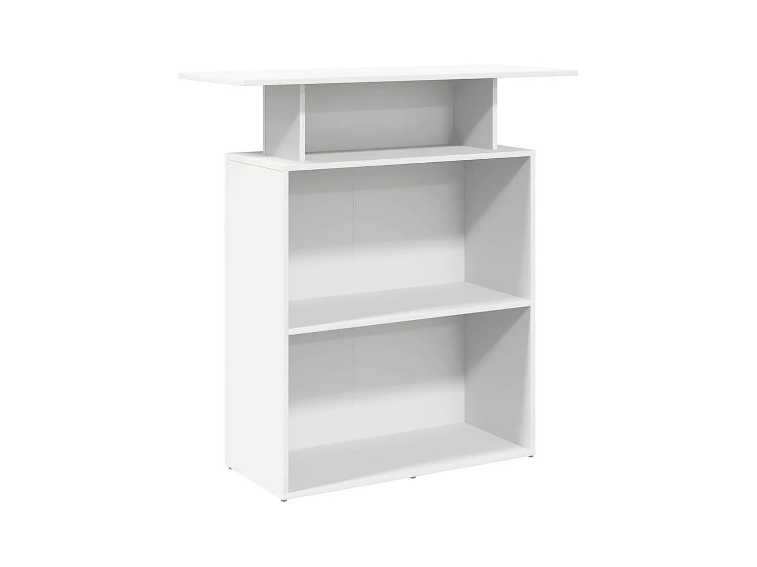 Bureau de réception blanc 100x40x104 cm bois d'ingénierie