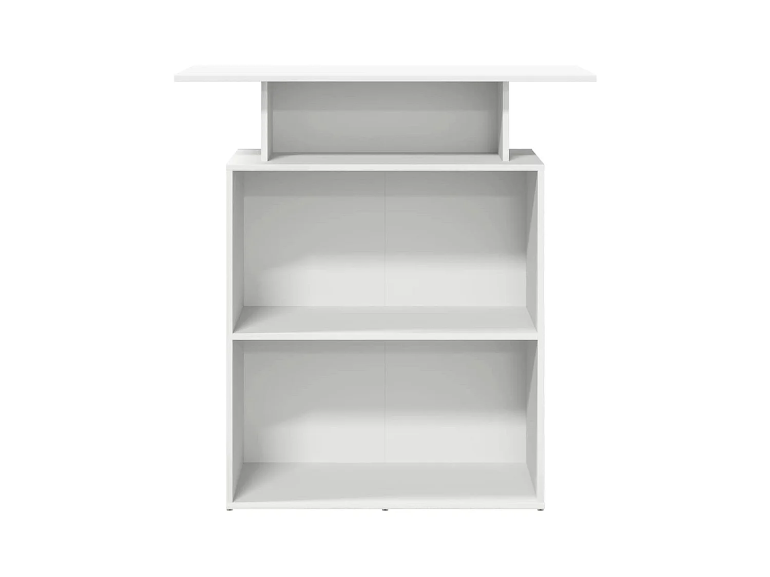 Bureau de réception blanc 100x40x104 cm bois d'ingénierie