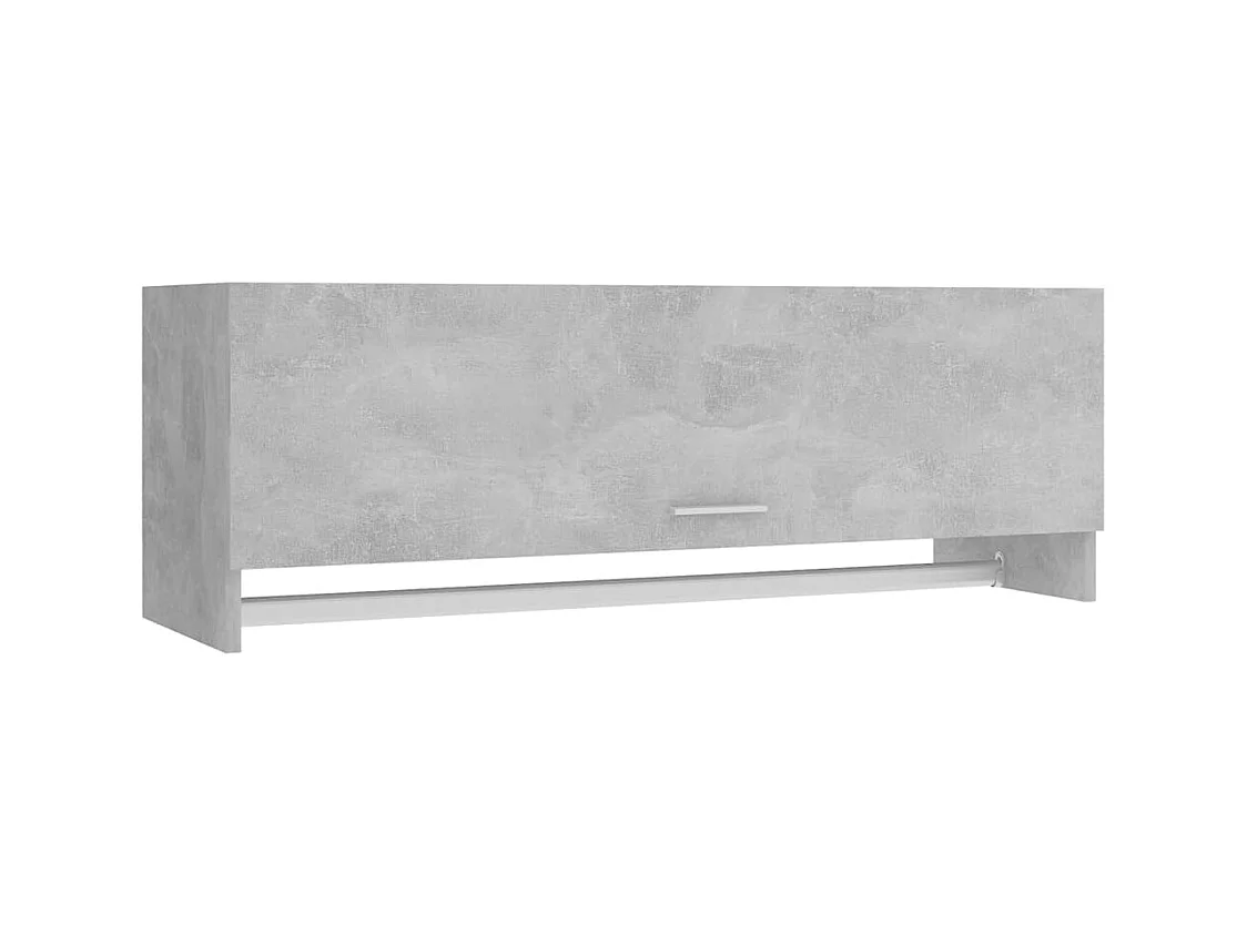 Betongrauer Kleiderschrank 100x32,5x35 cm Holzwerkstoff