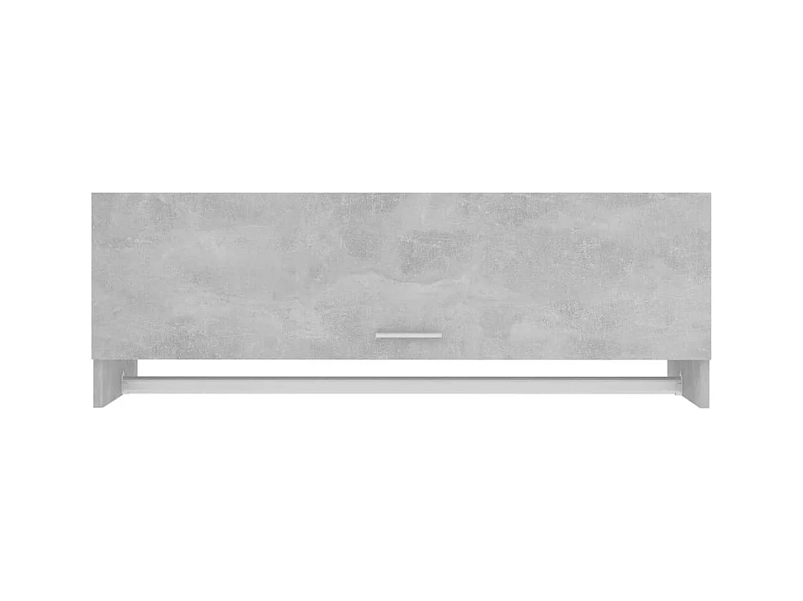 Betongrauer Kleiderschrank 100x32,5x35 cm Holzwerkstoff