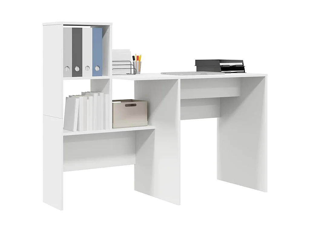Scrivania bianca 131,5 x 50 x 106,5 cm in legno ingegnerizzato