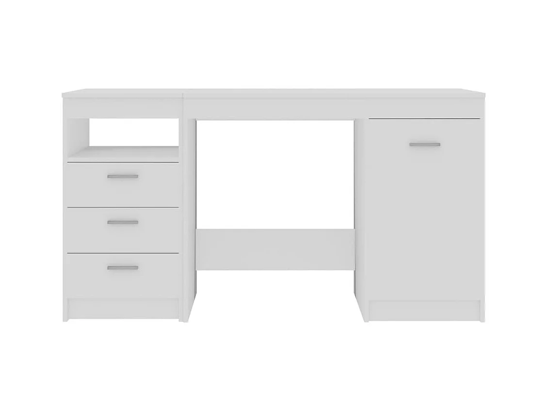 Escritorio blanco 140x50x76 cm Madera de ingeniería