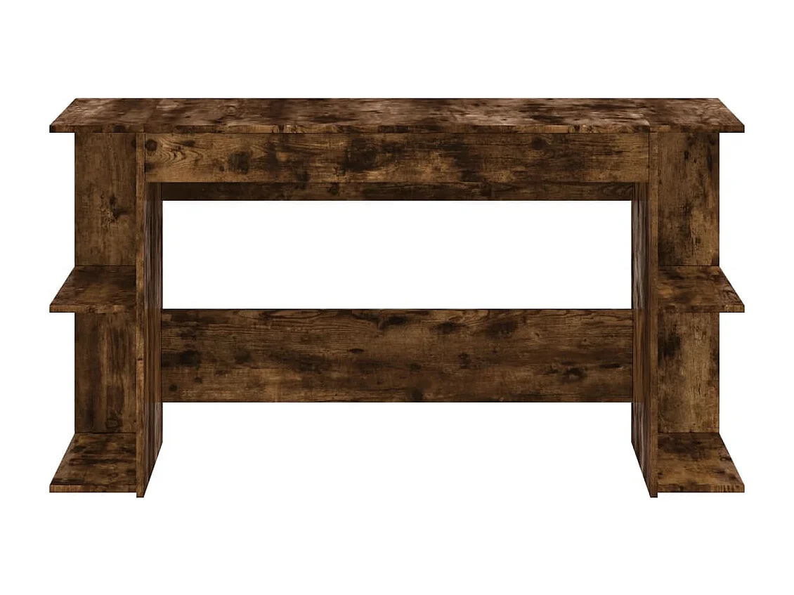 Escritorio de roble ahumado 140x50x75 cm madera de ingeniería