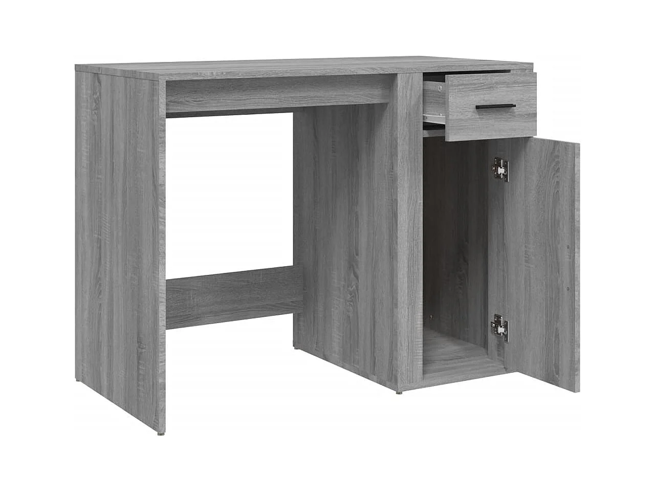 Escritorio Sonoma Gris 100x49x75 cm Madera de Ingeniería