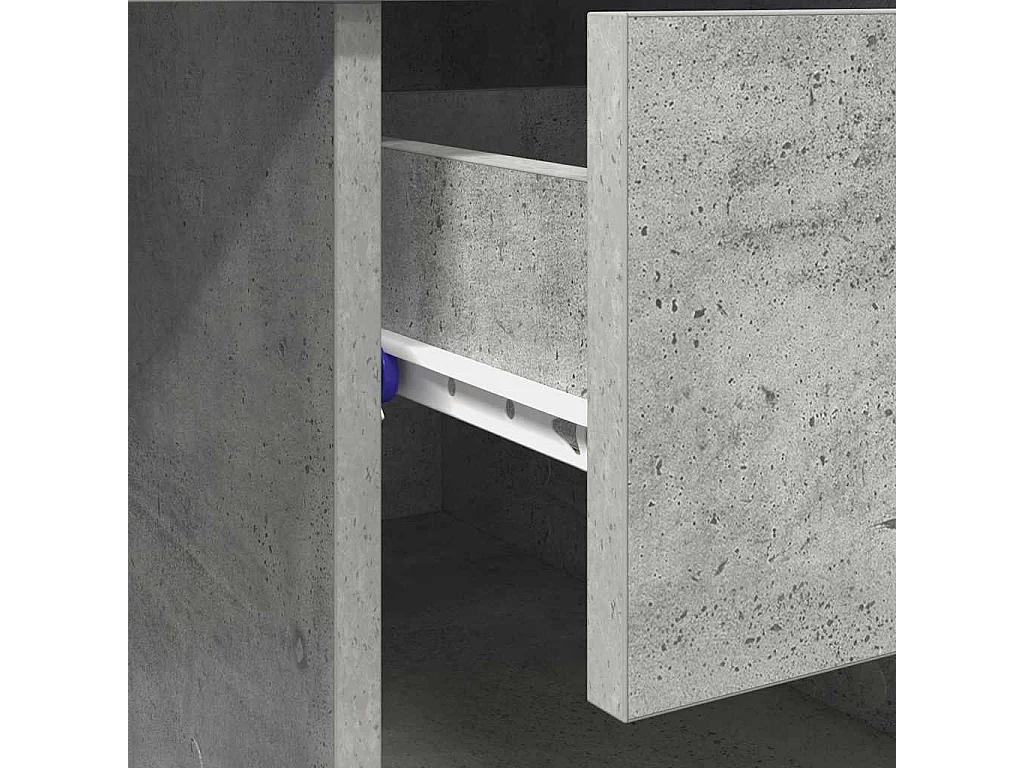 Bureau Gris béton 90 x 49.5 x 75 cm Bois d'ingénierie