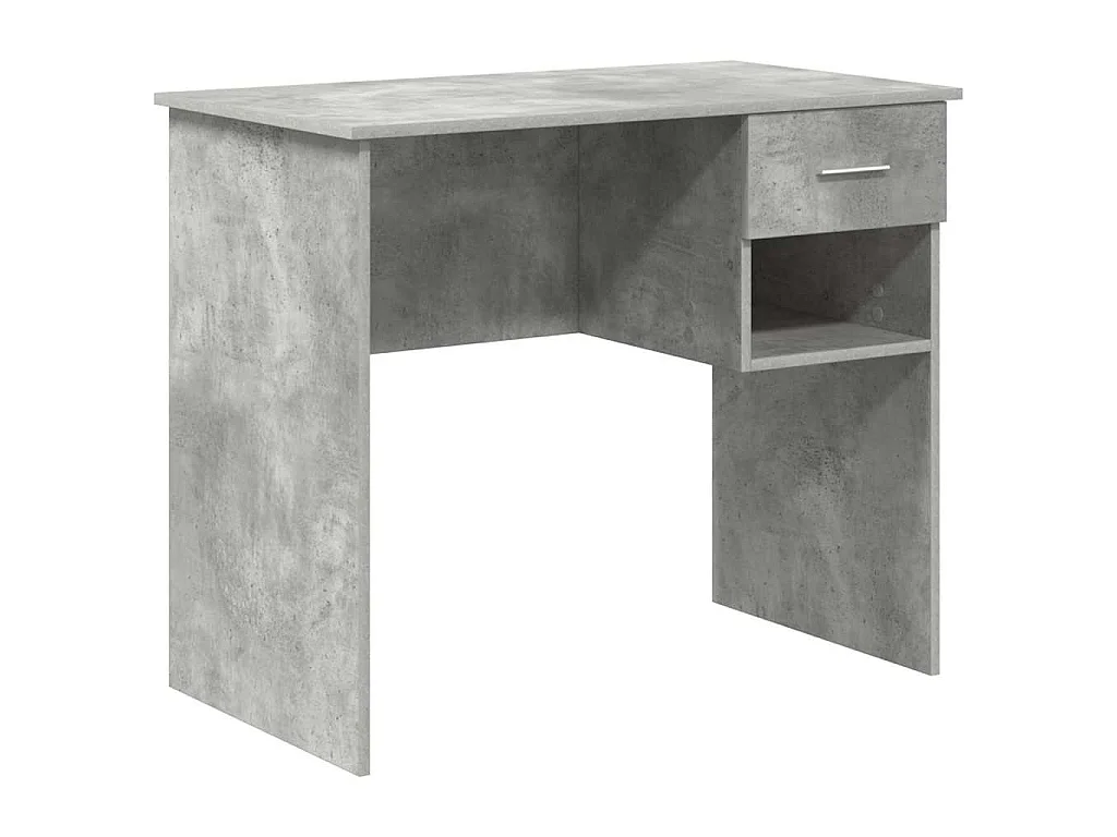 Betongrauer Schreibtisch 90 x 49,5 x 75 cm Holzwerkstoff