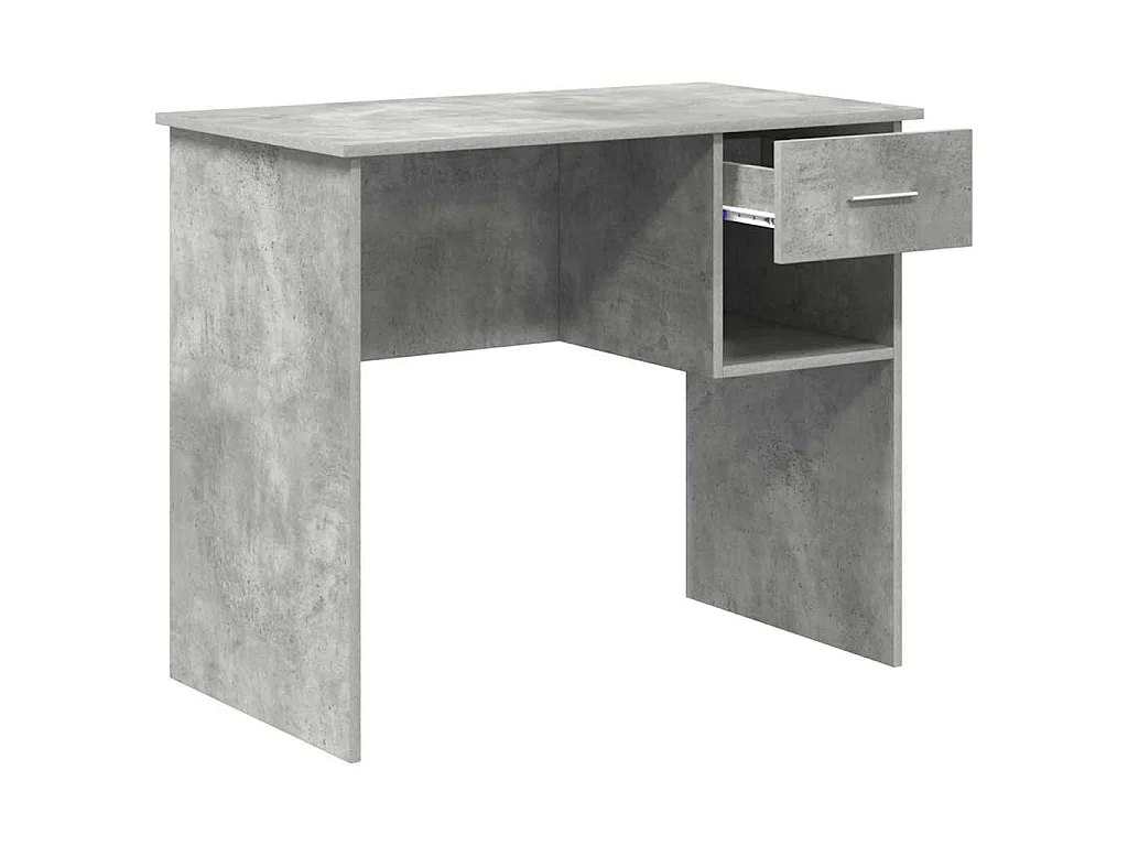 Betongrauer Schreibtisch 90 x 49,5 x 75 cm Holzwerkstoff