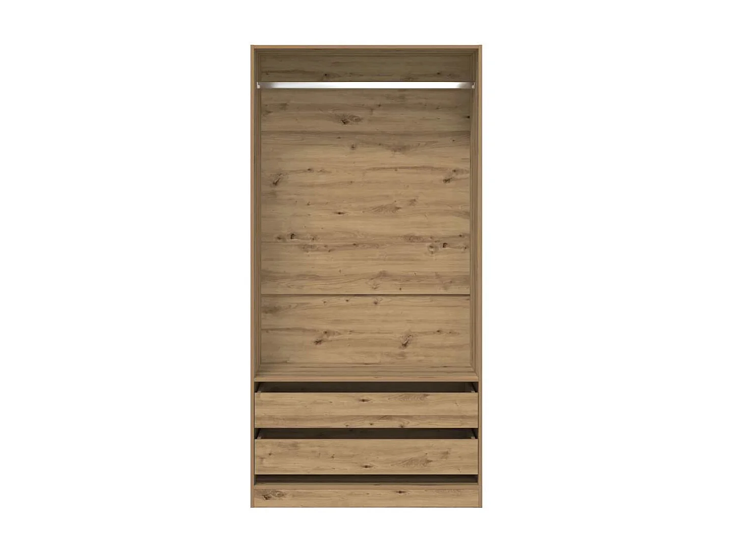 Garde-robe chêne artisanal 100x50x200 cm bois d'ingénierie