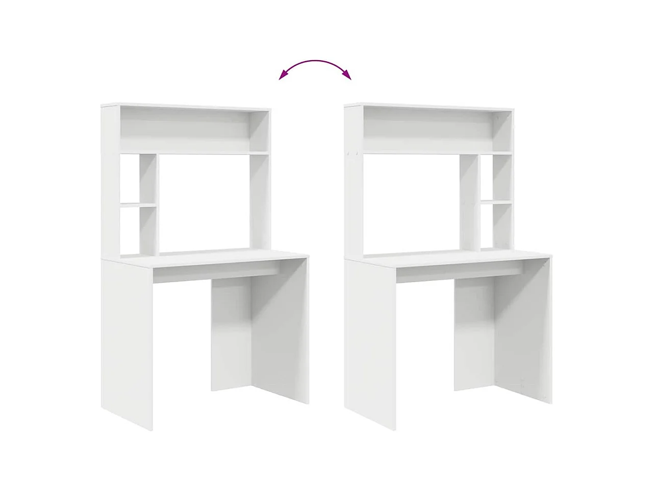 Bureau avec étagère Blanc 91 x 50 x 149 cm Bois d'ingénierie