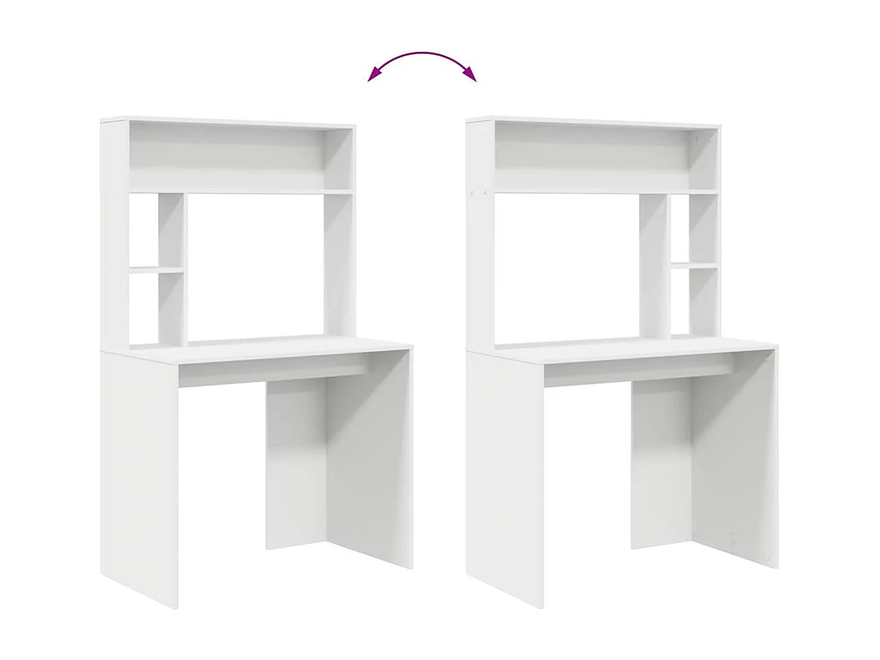 Bureau avec étagère Blanc 91 x 50 x 149 cm Bois d'ingénierie