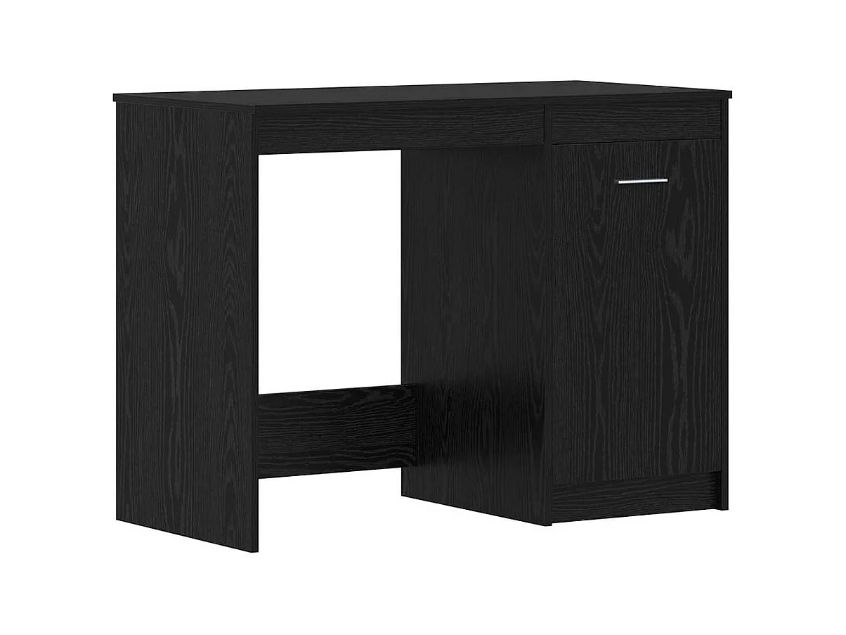 Scrivania con anta Rovere nero 140 x 50 x 76 cm Legno ingegnerizzato