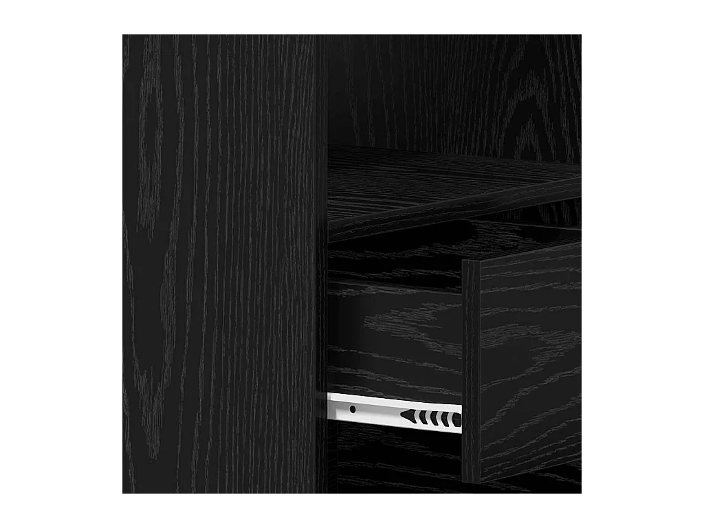 Scrivania con anta Rovere nero 140 x 50 x 76 cm Legno ingegnerizzato