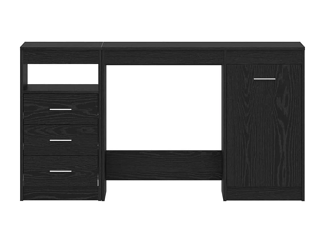 Bureau met deur Zwarte eik 140 x 50 x 76 cm Technisch hout