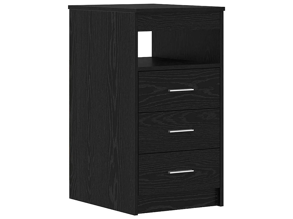 Bureau avec porte Chêne noir 140 x 50 x 76 cm Bois d'ingénierie