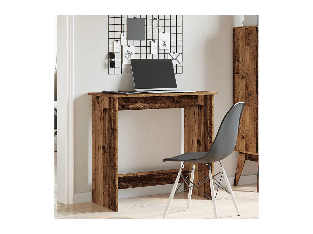 Bureau style vieux bois 80x40x75 cm bois d'ingénierie