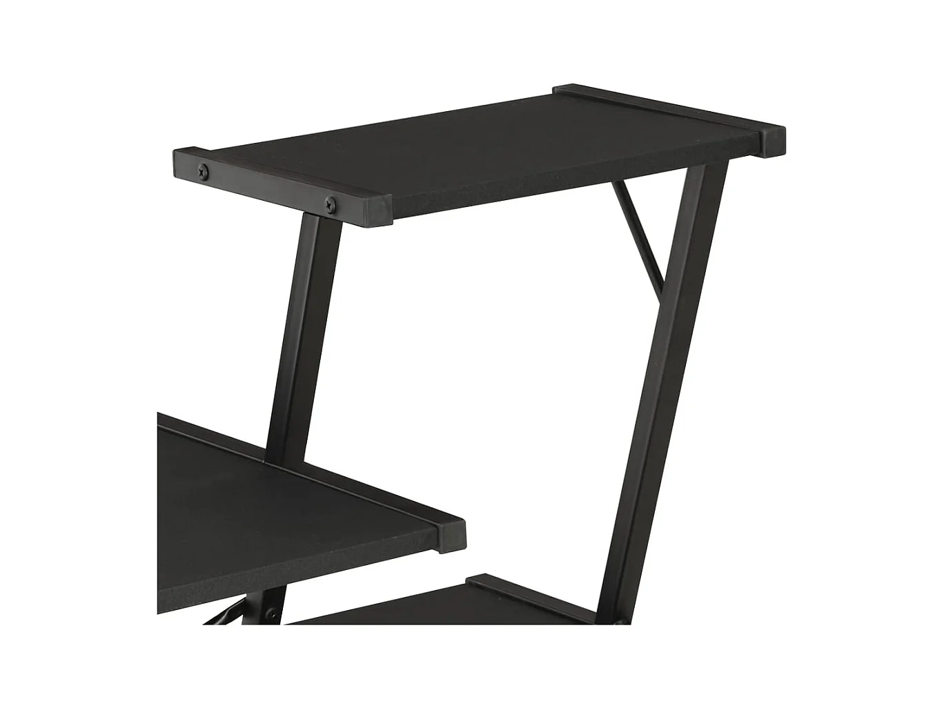 Escritorio con estante Negro 116x50x93 cm