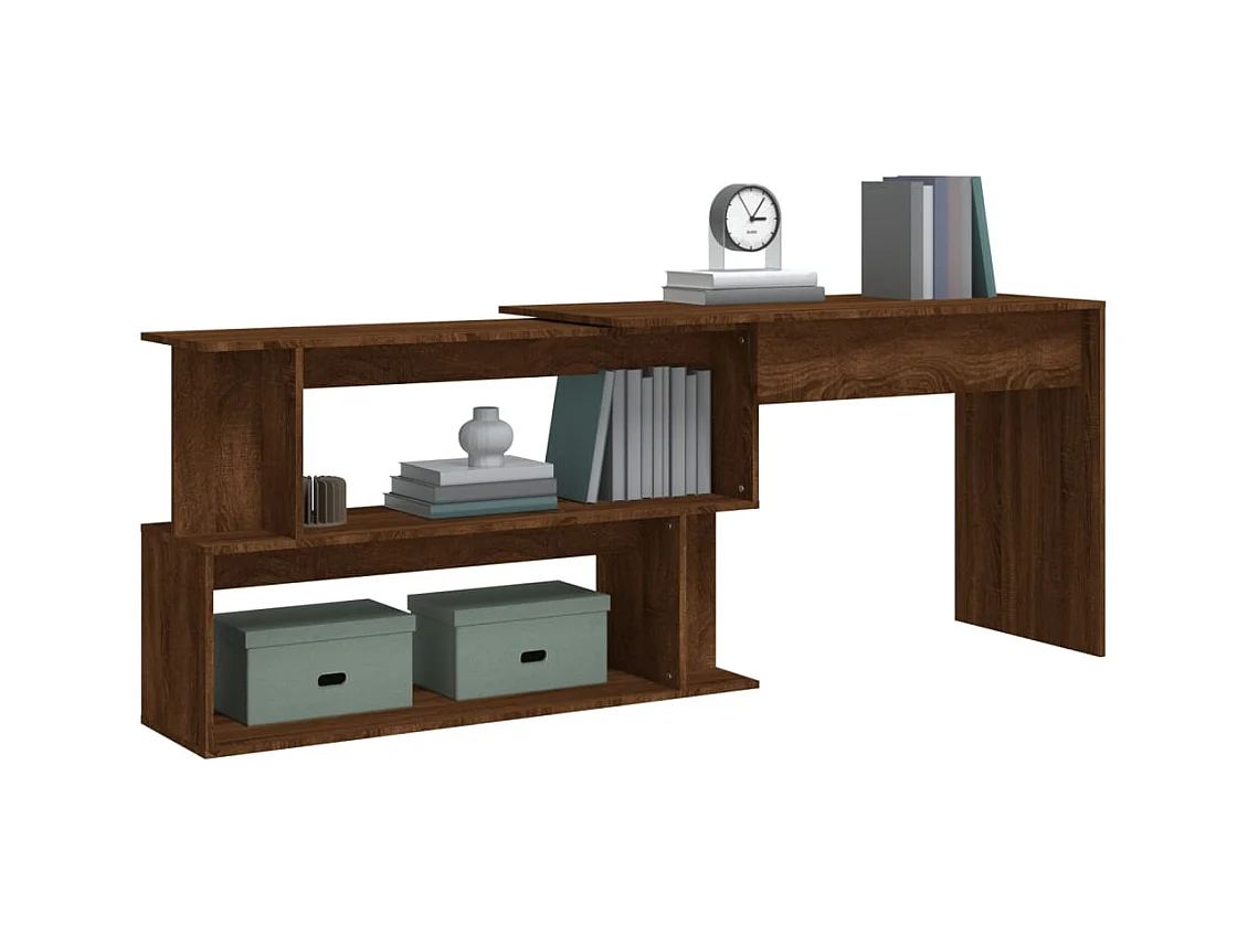 Hoekbureau Bruin eiken 200x50x76 cm Technisch hout