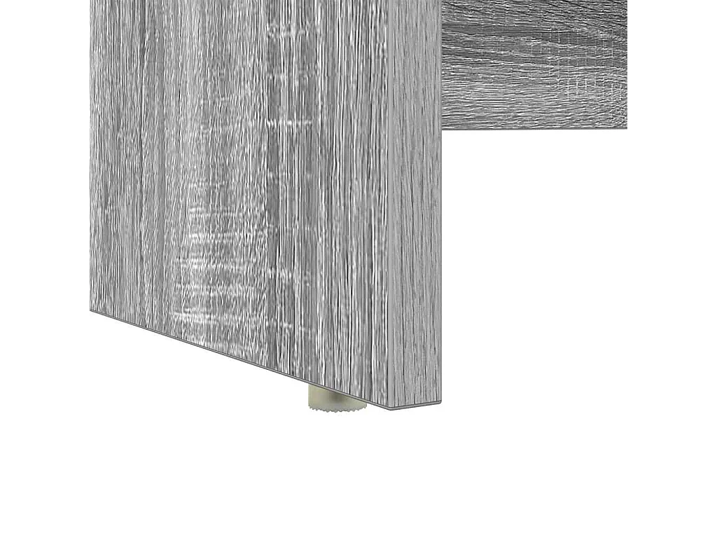 Sonoma Grijs Bureau met Opbergruimte 120,5 x 44 x 88,5 cm