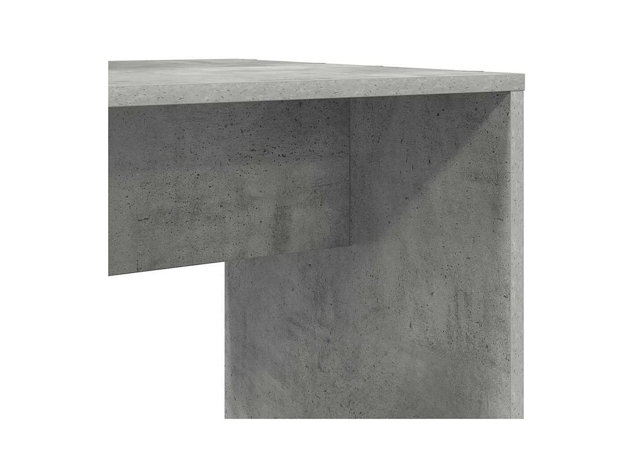 Bureau Gris béton 138.5 x 55 x 143 cm Bois d'ingénierie