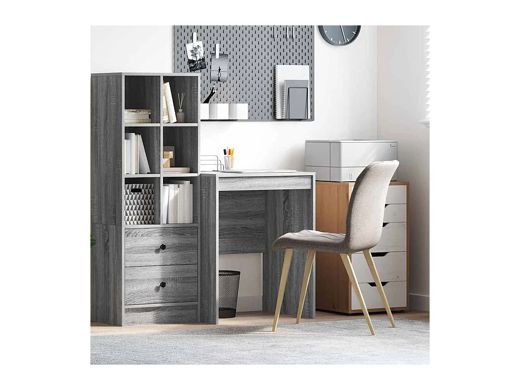 Bureau Sonoma gris 60 x 50 x 76 cm Bois d'ingénierie