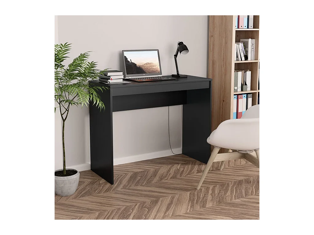 Zwart bureau 90x40x72 cm bewerkt hout