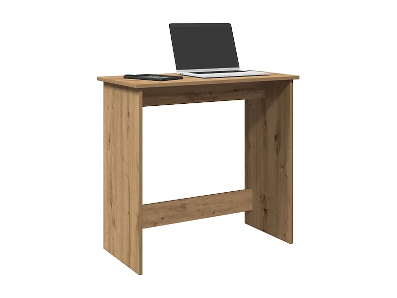 Bureau chêne artisanal 80x40x75 cm bois d'ingénierie