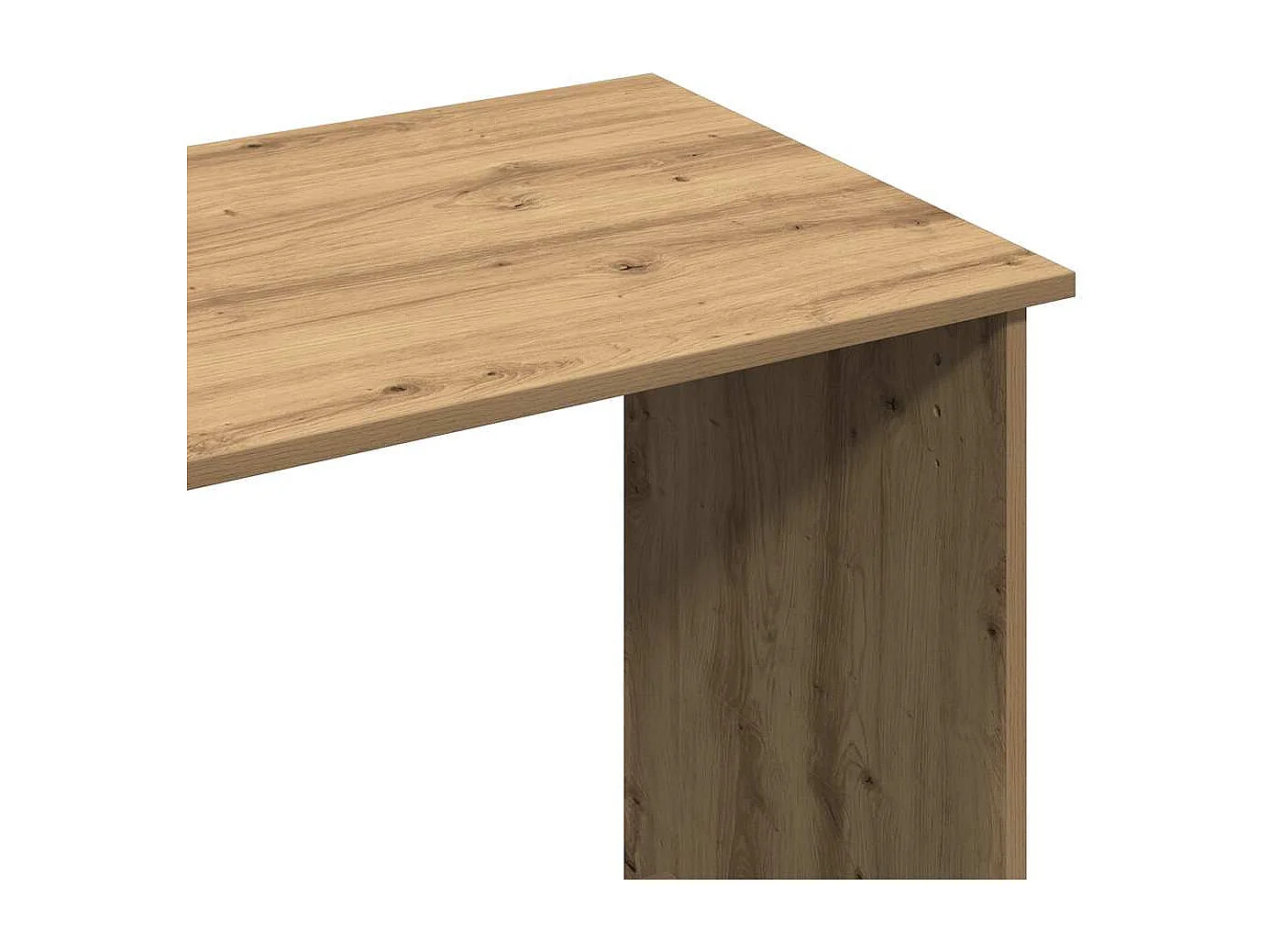 Bureau chêne artisanal 80x40x75 cm bois d'ingénierie