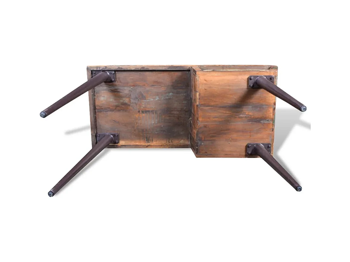 Escritorio con patas de hierro Madera recuperada